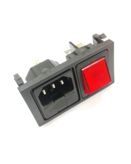 Mains Switch & Socket With Fuse Holder